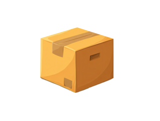 Cartoon cardboard box