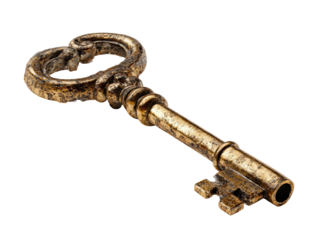 Antique key, ornate design