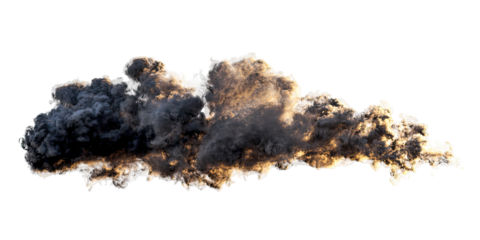 Dense, dark smoke cloud