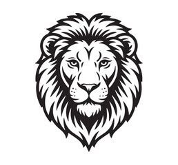 Fototapeta premium Majestic Lion Head Silhouette