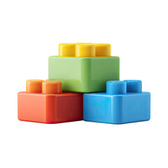 Fototapeta premium Colorful stacked building blocks