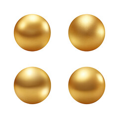 Four golden spheres arranged in a grid