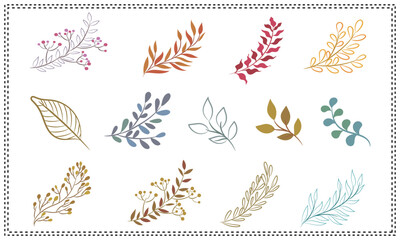 Fototapeta premium Golden floral wreath with wheat ears, a nature-inspired vector illustration of a laurel branch and autumn flowers.