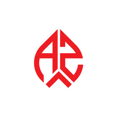 AZ letter logo design on White background. AZ creative initials letter logo concept. AZ letter design.	