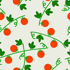 Solid red tomato seamless pattern. Fresh red tomato vegetable vector design for wallpaper, clothing, wrapping, fabric, stationery, and phone cases.