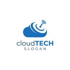 CloudTech Logo - Modern Cloud Computing Technology Design.