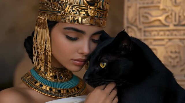 Cleopatra VII Philopator queen: Hellenistic monarch, Ptolemaic ruler, Egyptian sovereign, last dynasty leader, historic empress, iconic figure, royal authority, black puma companion, ancient legend