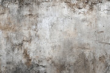 Aged, weathered concrete wall.  Muted tones of gray, beige, and brown.  Textured surface with cracks and stains