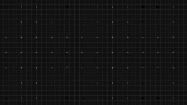 Moving grid for workshop presentation, workbench craft square line pattern background, simple vintage black and white guide print table panel motion graphic, empty blueprint draft board backdrop