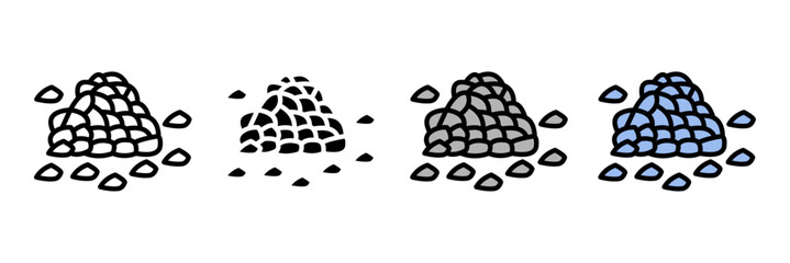 building material Icon Set Multiple Style Collection. Wood, Metal, Plastic, Glass, Stone, Fabric, Ceramic, Leather, Paper, Foam, Carbon, Brick, Bamboo, Marble, Sand, Clay, Wool, Cotton, Acrylic, Nylon