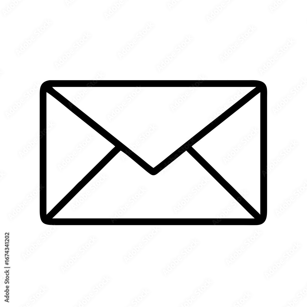 Poster email envelope icon vector graphic for contact us page newsletter subscription and messaging app des