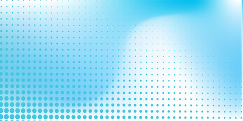 Colorful abstract background with white and blue color, halftone effect, dot pattern. Vector illustration.