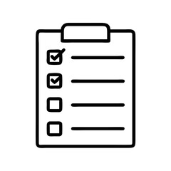 Checklist clipboard icon vector illustration for task management and project planning concept design