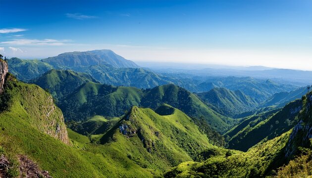 breathtaking green mountain panorama of enchanting ella landscapes inspiring tranquility ideal for naturefocused projects