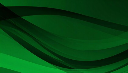 Abstract flowing green curves