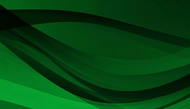 Abstract flowing green curves