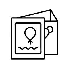 Greeting card with balloon vector, invitation card with balloon, party card vector illustration