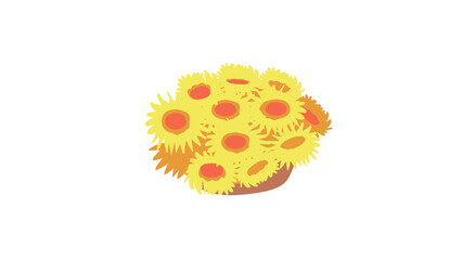 Cute cartoon animals underwater. Vector illustration on a sea theme