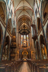 Amsterdam, canal, boats, historic church, travel photography, Netherlands, Dutch architecture, waterway, tourism, scenic view, St. Nicholas Basilica, European travel, river cruise, cityscape, urban ca