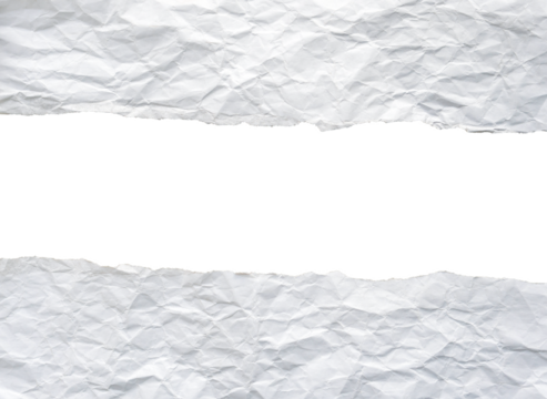 Empty torn paper frame isolated on transparent background, ripped crumpled page sheet with blank space for message, old note piece edge strip, back to school design, scrap business study idea concept