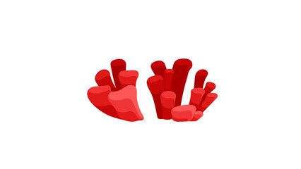 PNG Cartoon underwater sea landscape constructor with fishes and ocean animals, vector undersea world. Underwater coral reef characters of octopus with turtle,