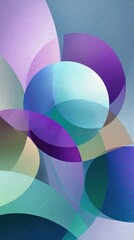 Abstract layered circles in soft, blended colors