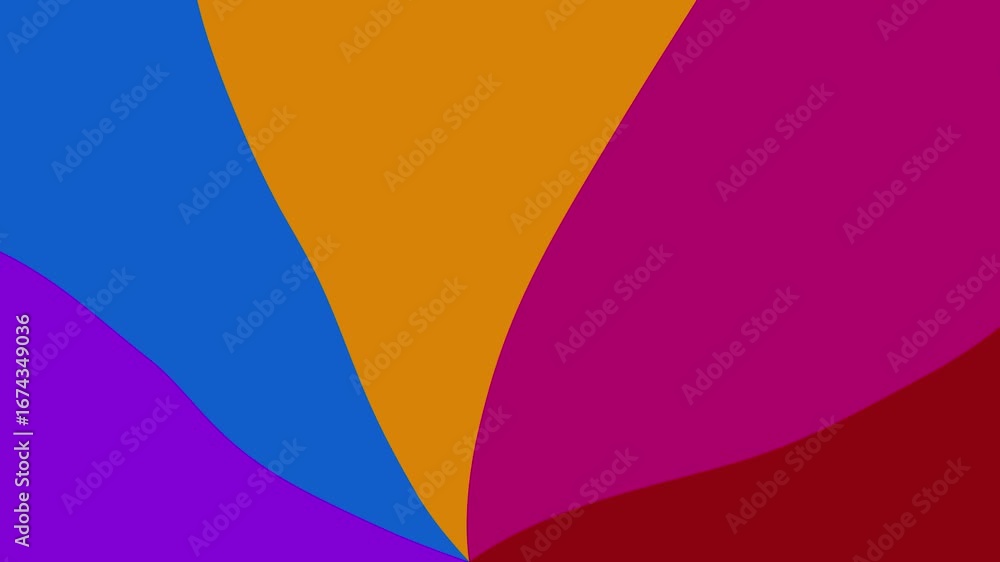 Poster dynamic distorted triangular shapes flowing in animated multicoloured background