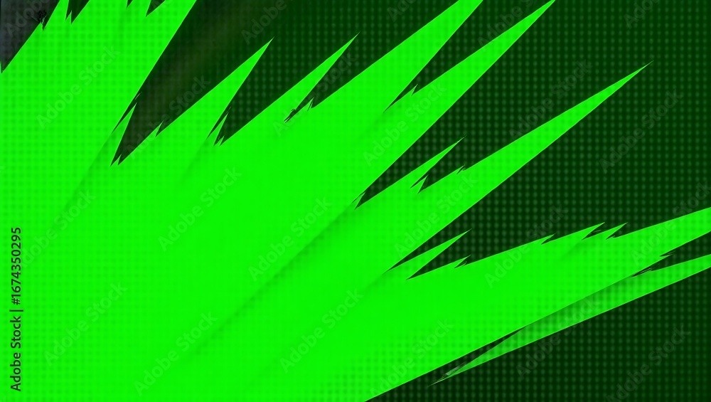 Aufkleber abstract green background with a dynamic geometric design. a modern layered backdrop with a halftone