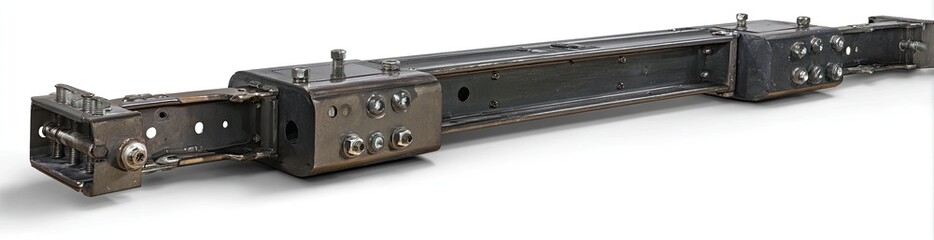 Heavy-duty metal vehicle axle or frame section