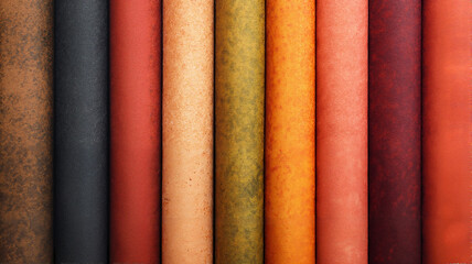 Colorful leather textures in shades of brown and orange
