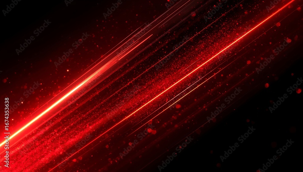 Aufkleber abstract red light streaks. a dynamic futuristic background with motion blur for technology, innovat