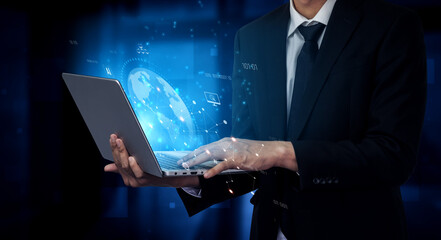 Global AI network showing connection between AI, global, and network elements across the digital world and data infrastructure Vouch