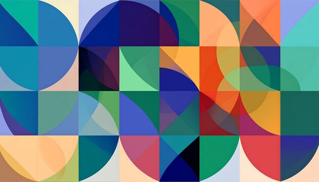 Abstract geometric pattern of shapes and colors