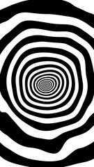 Abstract black and white trippy tunnel background	