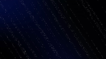 Glitter particle strings on dark blue and black gradient background