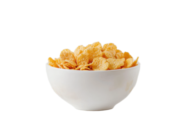 Corn flakes package box on transparent background, png