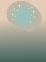 Ethereal gradient background with glowing stars and soft mystical haze. Perfect for posters, invitations, meditation, and fantasy design projects.