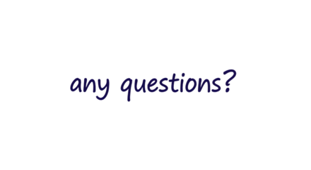 Any Questions? Handwritten Style Text on Black