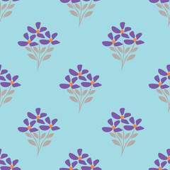 Seamless flowers pattern. Hand draw abstract pattern
