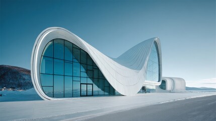 Futuristic white building