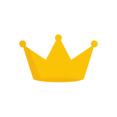 Golden crown symbol of royalty and achievement simple and iconic design for various uses