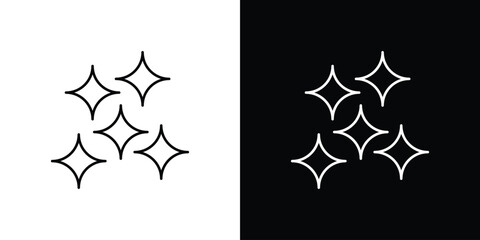 Sparkles icons with Editable strokes set for UI UX
