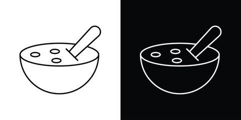 Soup icons with Editable strokes set for UI UX