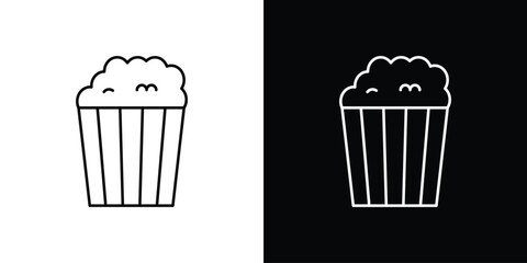 Popcorn icons with Editable strokes set for UI UX