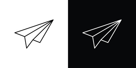 Paper plane icons with Editable strokes set for UI UX