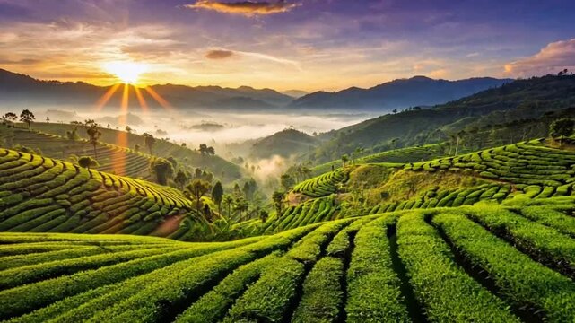 assam greenery hills, indian landscape video