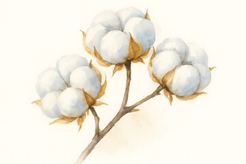 Cotton plants blooming with fluffy white bolls in natural setting