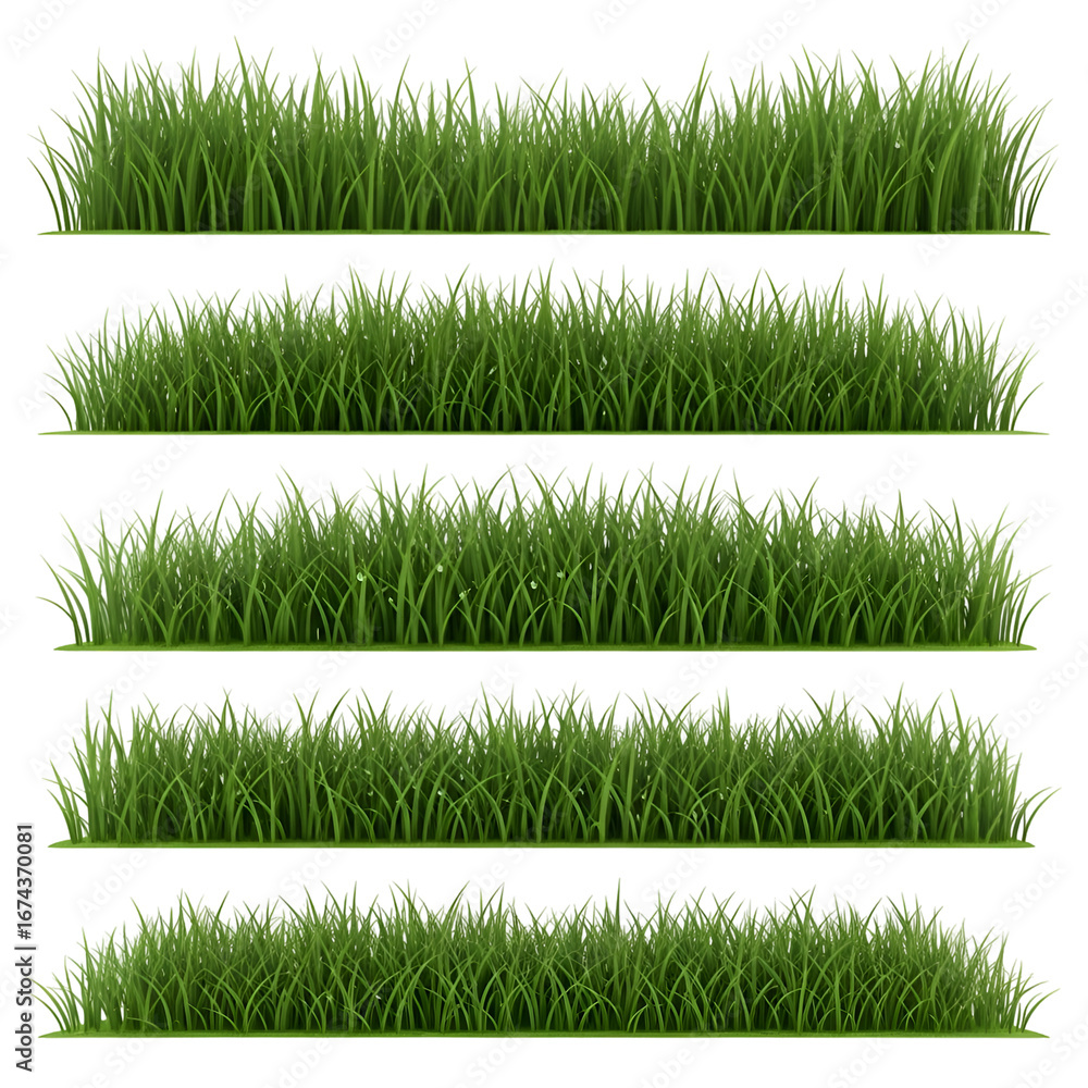 Poster create realistic grass textures with transparent background for design projects seamlessly