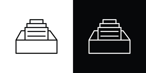 Archive icons with Editable strokes set for UI UX