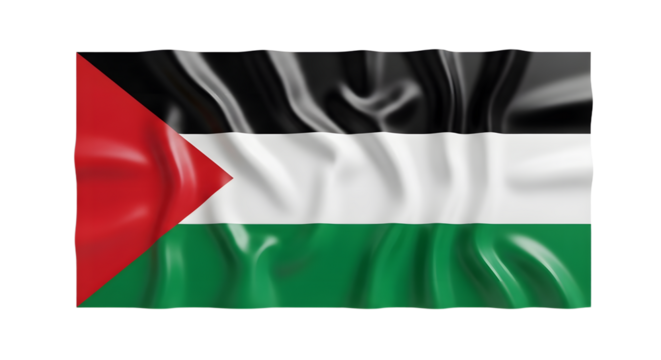 Waving Flag of Palestine Illustration